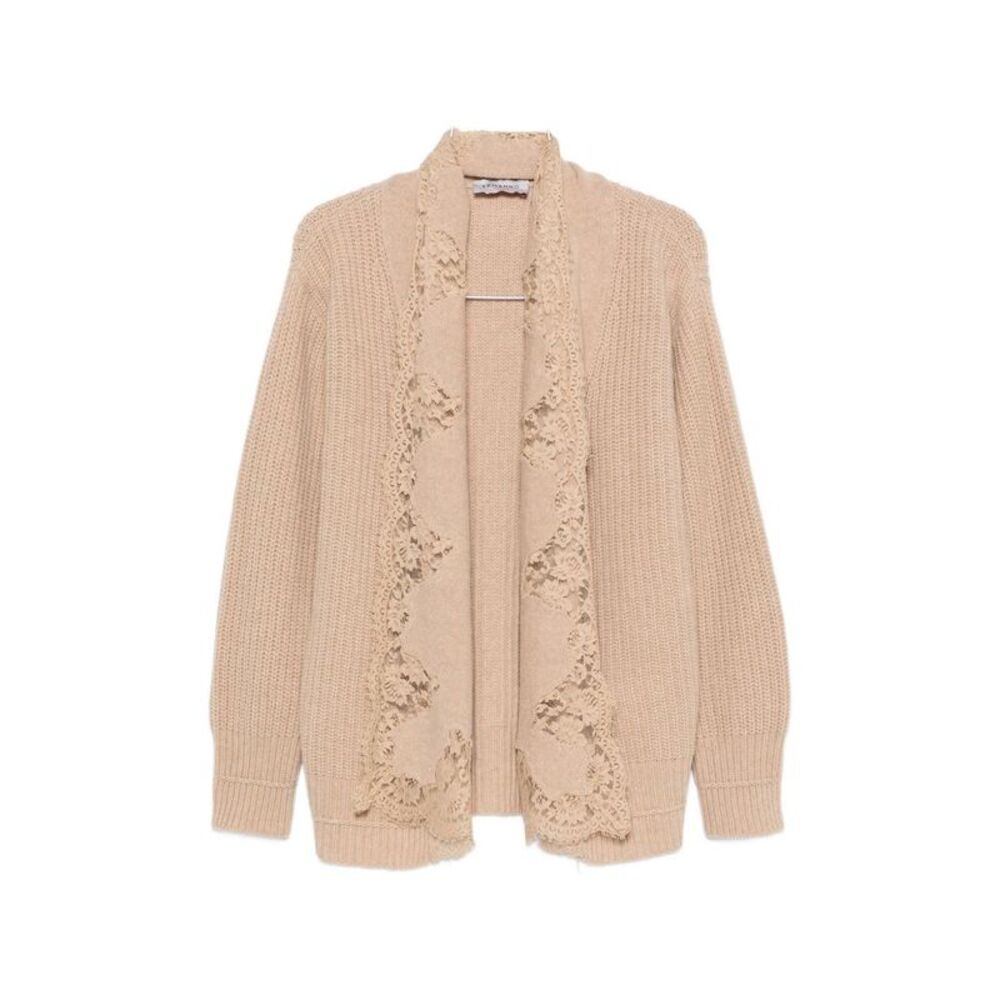 Ermanno Women Lace-Trim Cotton Cardigan